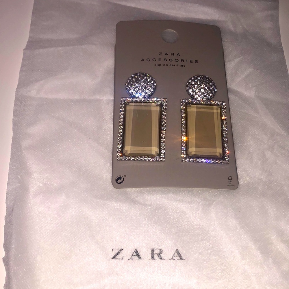 Zara Crystal Clip-on Earrings.
